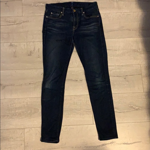 7 For All Mankind Denim - 7 for all mankind mid rise ankle skinny jeans